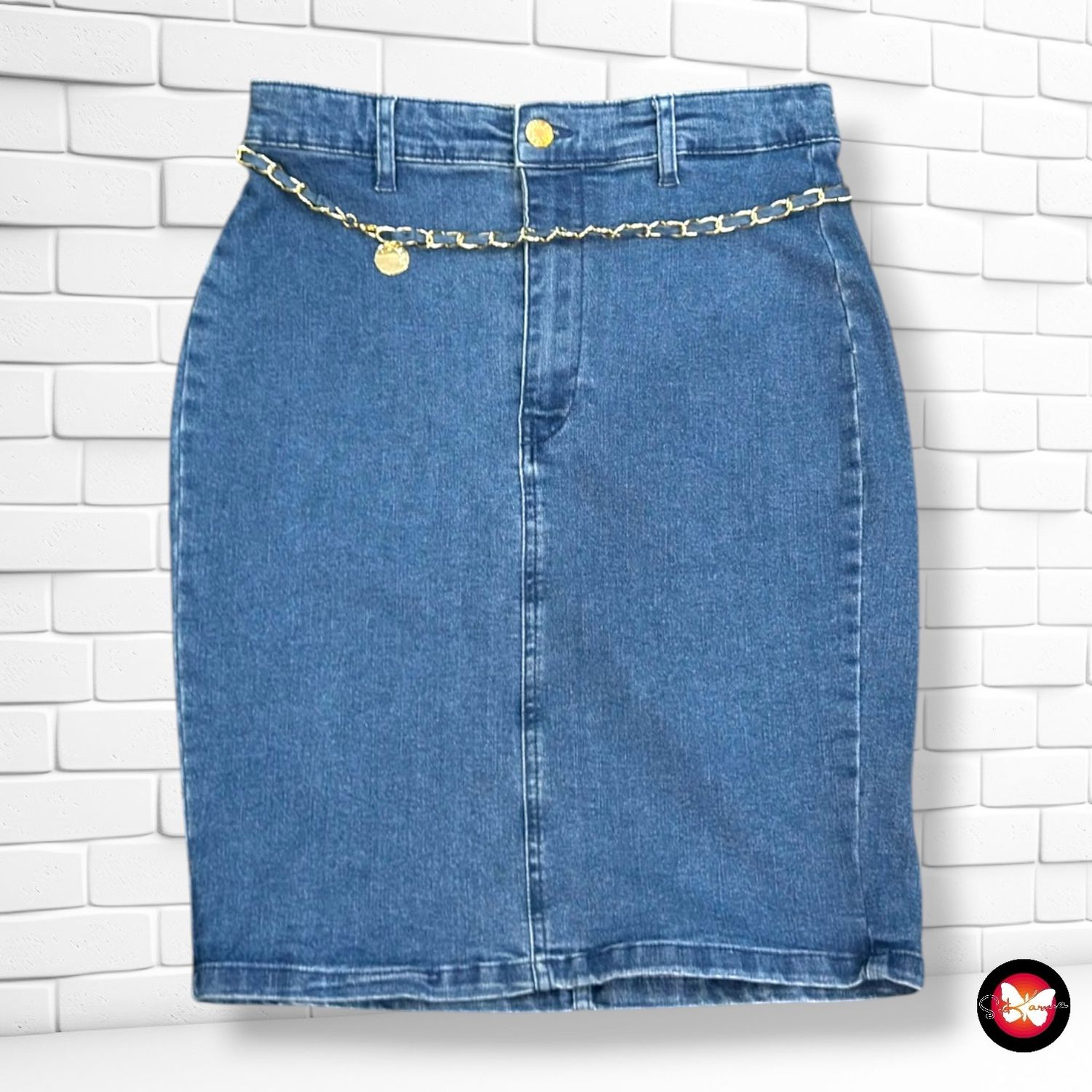 **HOY** Falda lápiz GUESS color Azul vaquero Talla M (W28)