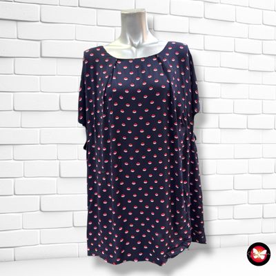 **HOY** Blusa de manga corta estampada TRIANGLE color Azul marino Talla 54