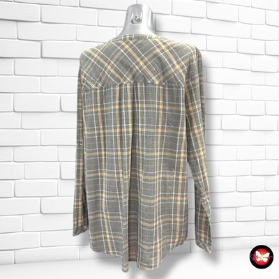 **HOY** Blusa de cuadritos TOM TAILOR color Gris y mostaza Talla 42