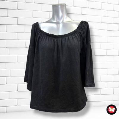 **HOY** Blusa escote barco PULL&amp;BEAR color Negro Talla M