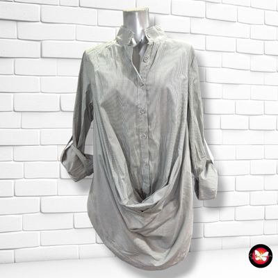 **HOY** Blusón de rayitas color Negro y blanco Talla XL