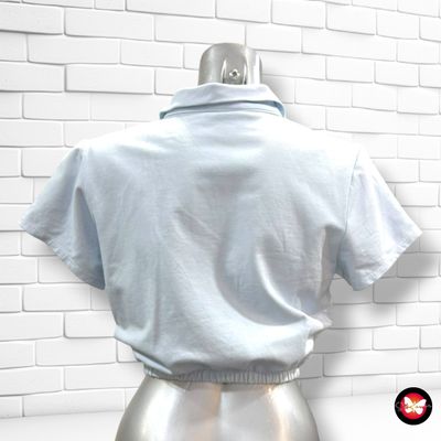 **HOY** Camiseta cropped tipo sudadera  color Celeste Talla S