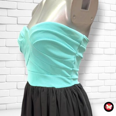 **HOY** Vestido de noche palabra de honor TALLY WEIJL color Turquesa y negro Talla 36