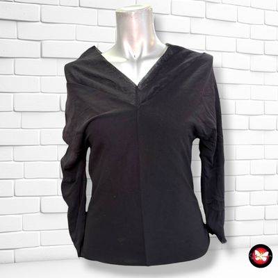 **HOY** Blusa de media manga de noche ZARA color Negro Talla M