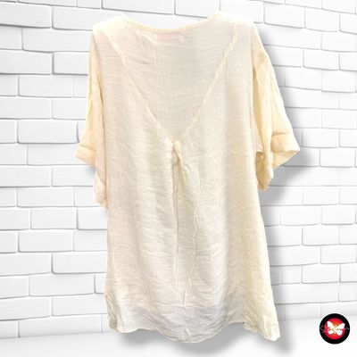 **HOY** Blusa de manga corta  color Crema Talla 3XL
