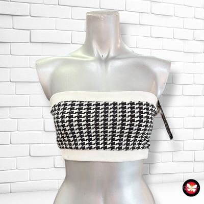 **HOY** Crop top bandeau SHEIN color Negro y blanco Talla XS