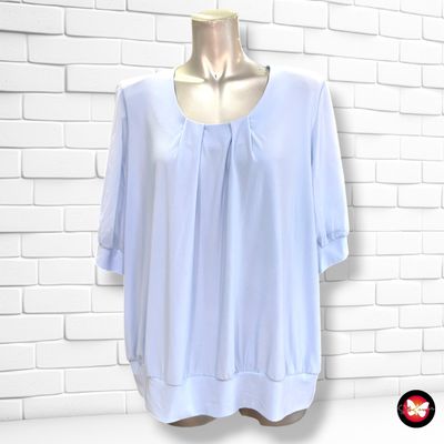 **HOY** Blusa de manga corta  color Celeste Talla XXL