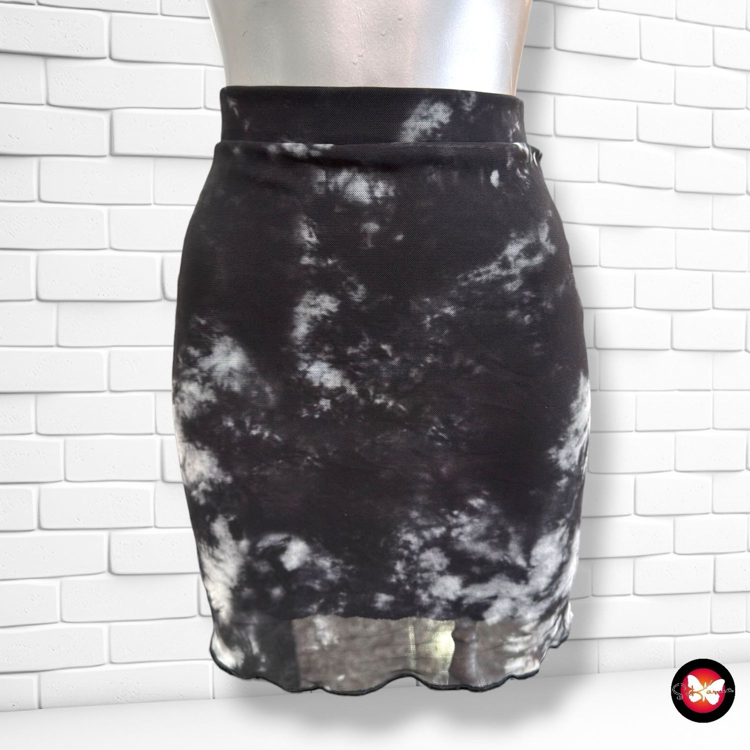 **HOY** Falda elástica tie-dye DAISY STREET color Negro y gris Talla 36