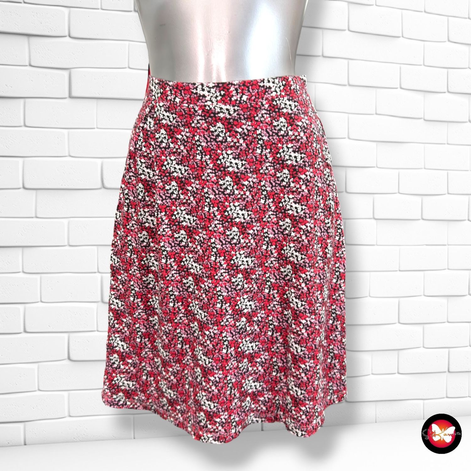 **HOY** Falda elástica de florecitas EVEN&amp;ODD color Varios Talla XL