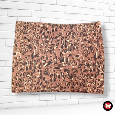 **HOY** Falda elástica animal print COLOURS OF THE WORLD color Marrón y negro Talla XL