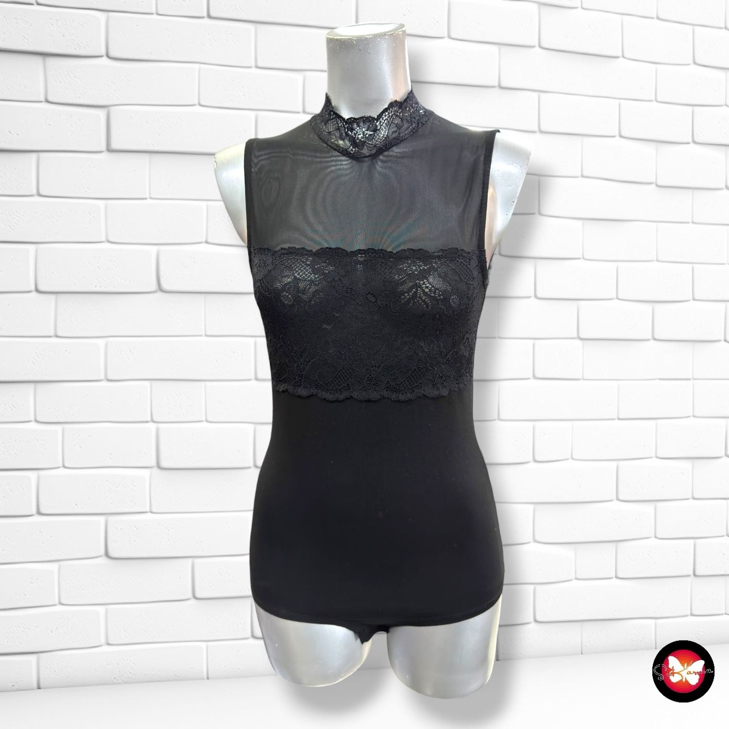 **HOY** Body de noche con transparencias ONLY color Negro Talla S