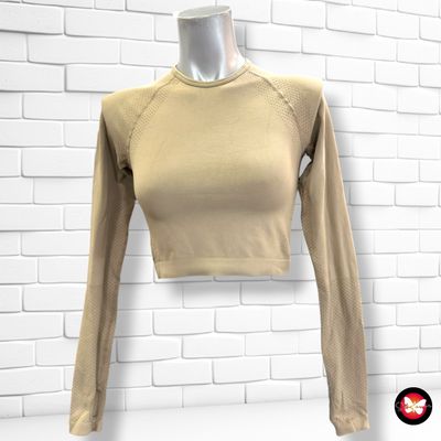 **HOY** Camiseta deportiva cropped FB SISTER color Camel Talla XS