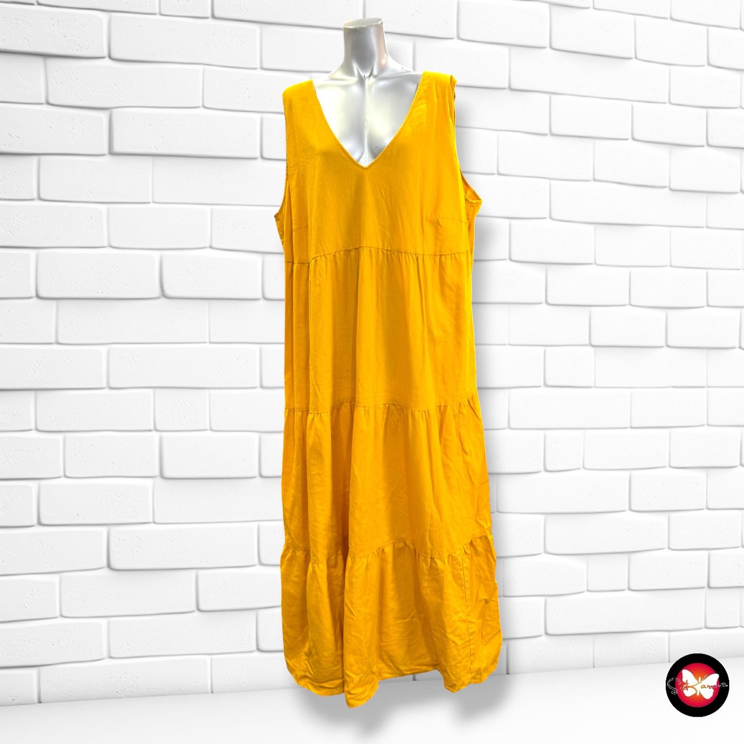 **HOY** Vestido largo BODYFLIRT color Mostaza Talla 52