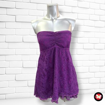 **HOY** Blusa palabra de honor de encaje AMISU color Violeta Talla L