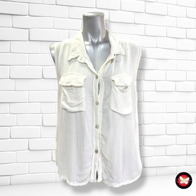 **HOY** Camisa sin mangas  color Blanco Talla ÚNICA