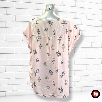 **HOY** Blusa de manga corta con lazo YESSICA color Rosa Talla 48