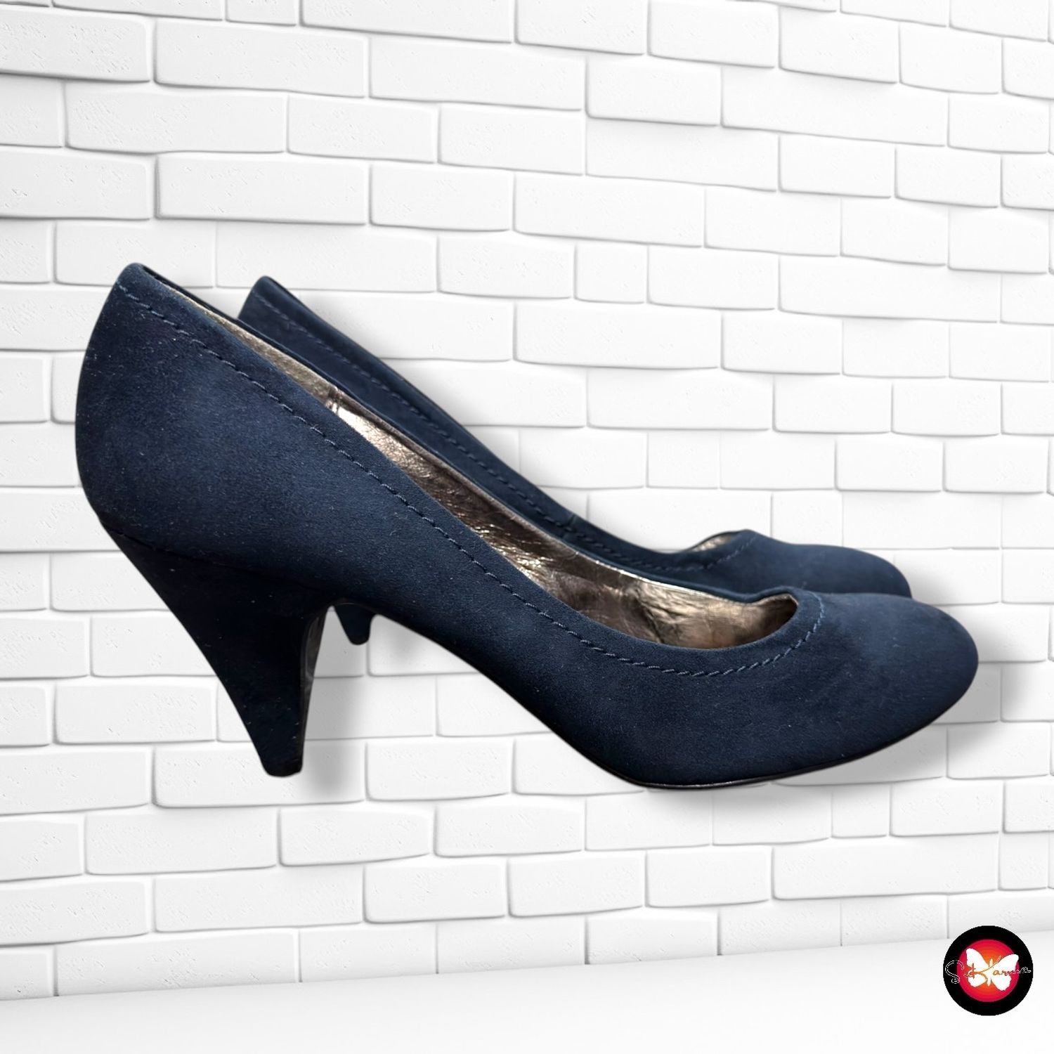 **HOY** Zapatos de tacón de ante  color Azul marino Talla Calzado 38