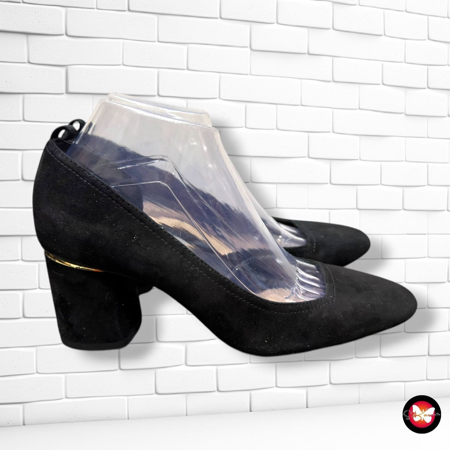 **HOY** Zapatos de tacón de ante MASSIMO DUTTI color Negro Talla Calzado 39