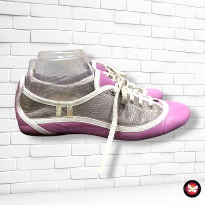 **HOY** Zapatillas de piel  color Gris y morado Talla Calzado 37