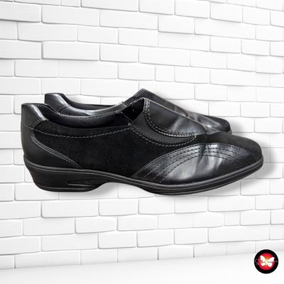 **HOY** Zapatos planos de piel y ante ARA color Negro Talla Calzado 43