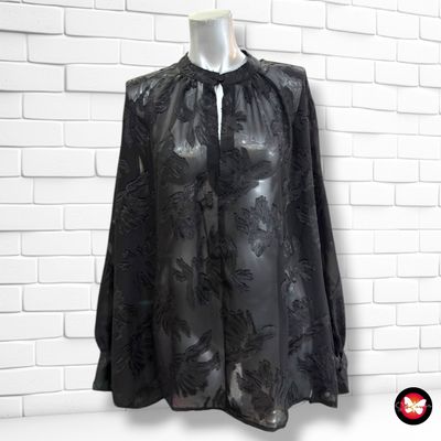 **HOY** Blusa traslúcida H&amp;M color Negro Talla M