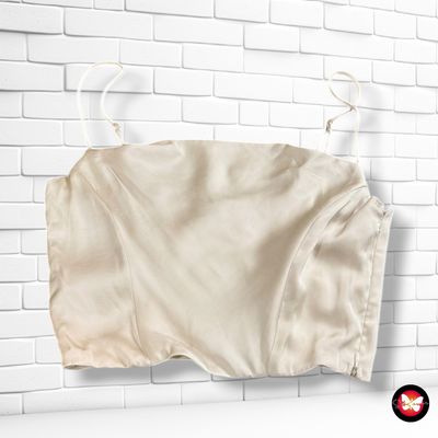 **HOY** Crop top H&amp;M color Champagne Talla XS