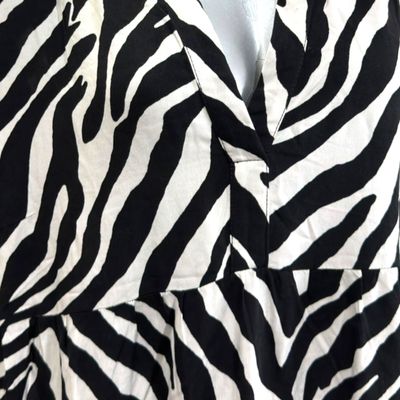 **HOY** Vestido largo animal estampado cebra RAINBOW color Negro y blanco Talla 42