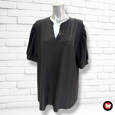 **HOY** Blusa caladita de mangas abullonadas  color Negro Talla XXL