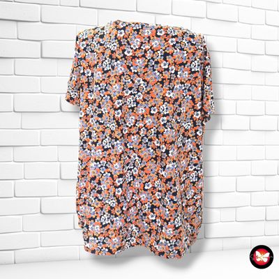 **HOY** Camiseta de manga corta de florecitas LAURA TORELLI color Varios Talla XL