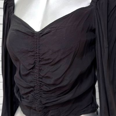 **HOY** Blusa escote barco de manga larga DONNA ROMINA by NA-KD color Negro Talla 36