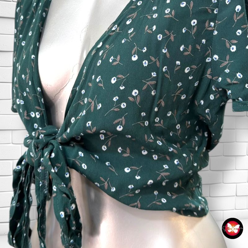 Blusa atada BRANDY MELVILLE color Verde Talla ÚNICA