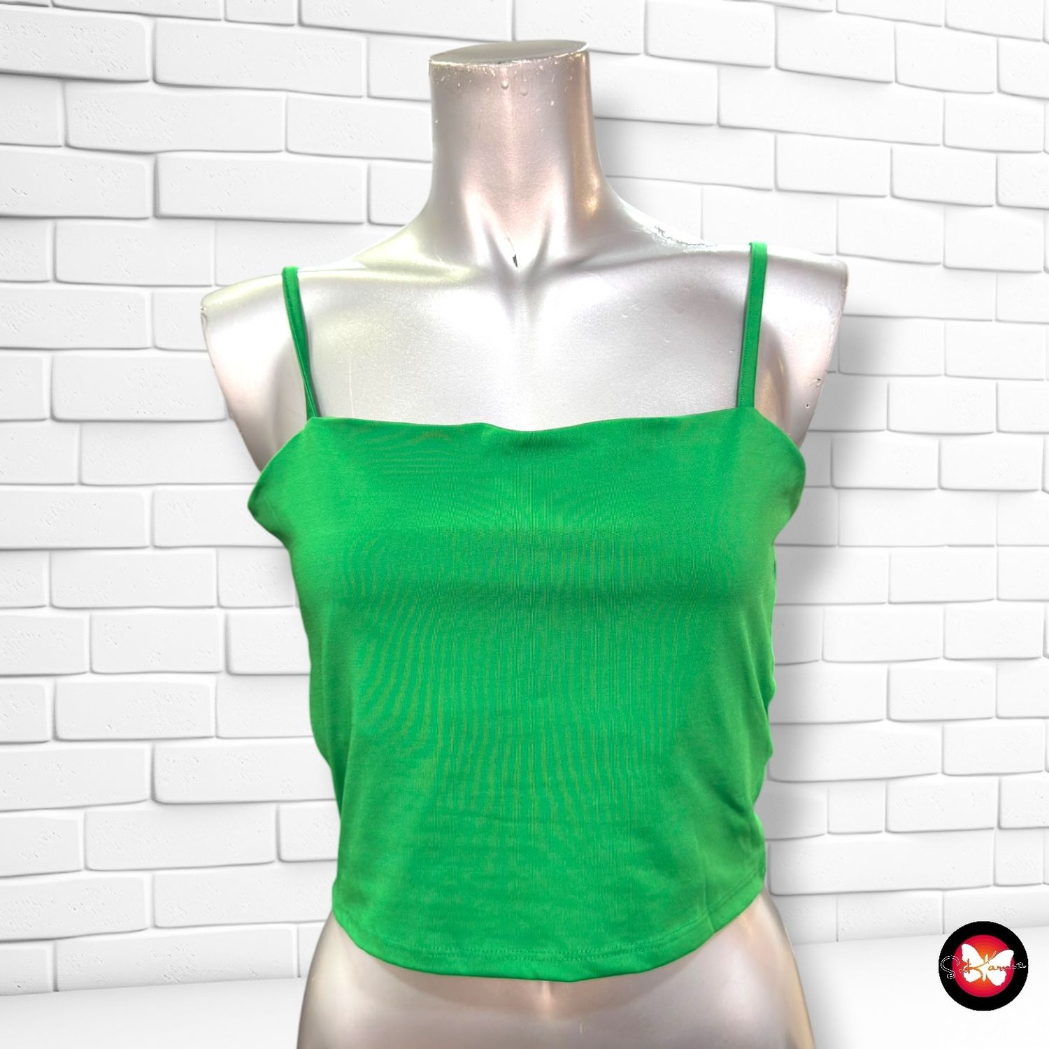 **HOY** Crop top SEVEN SISTERS color Verde Talla M