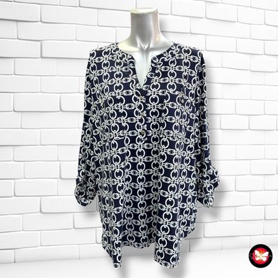 **HOY** Blusa estampado marinero  color Azul y blanco Talla XL