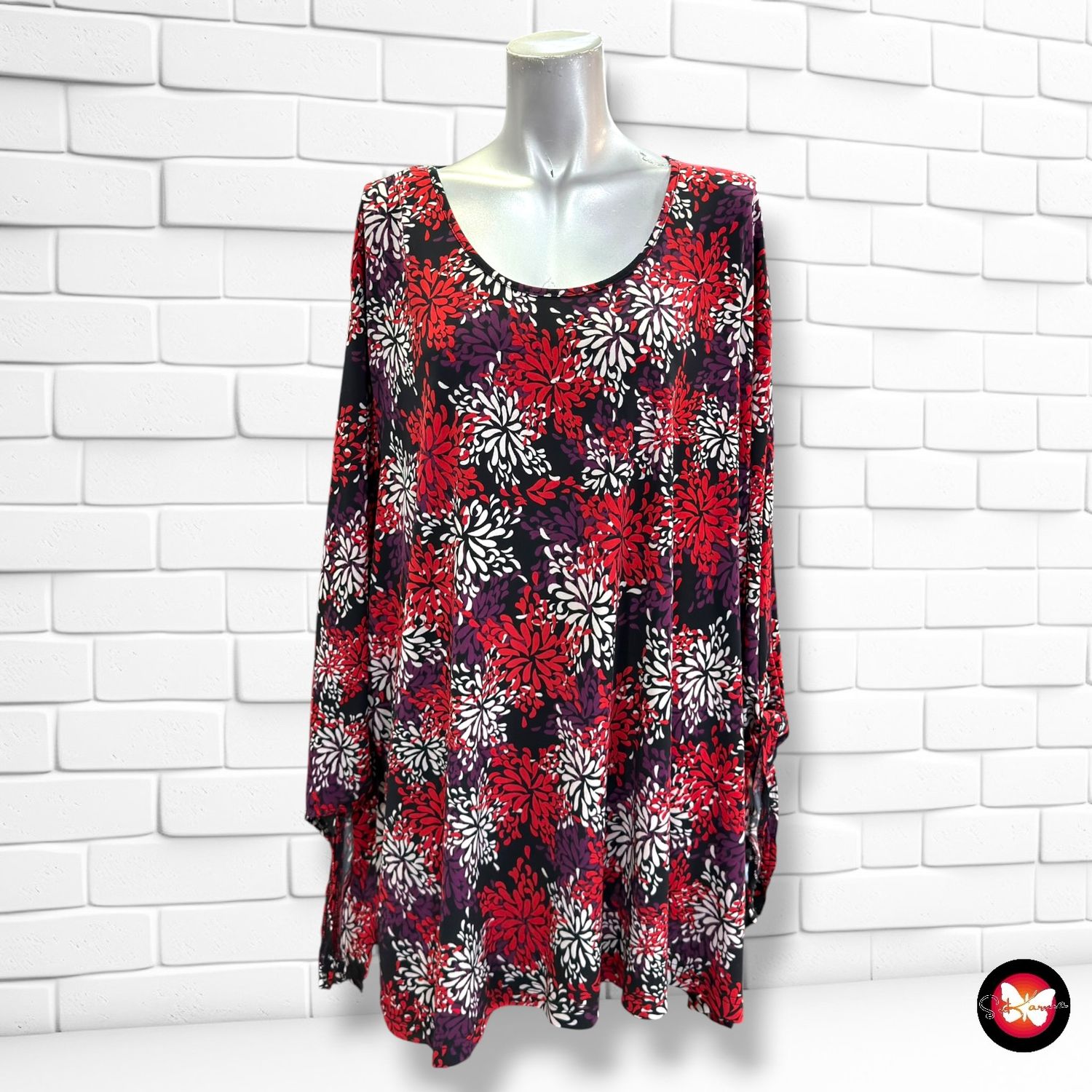 **HOY** Blusa de media manga con lazos en las mangas ULLA POPKEN color Varios Talla 62/64