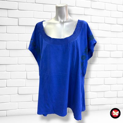 **HOY** Camiseta de manga corta escote barco SHEEGO color Azul Talla 44/46
