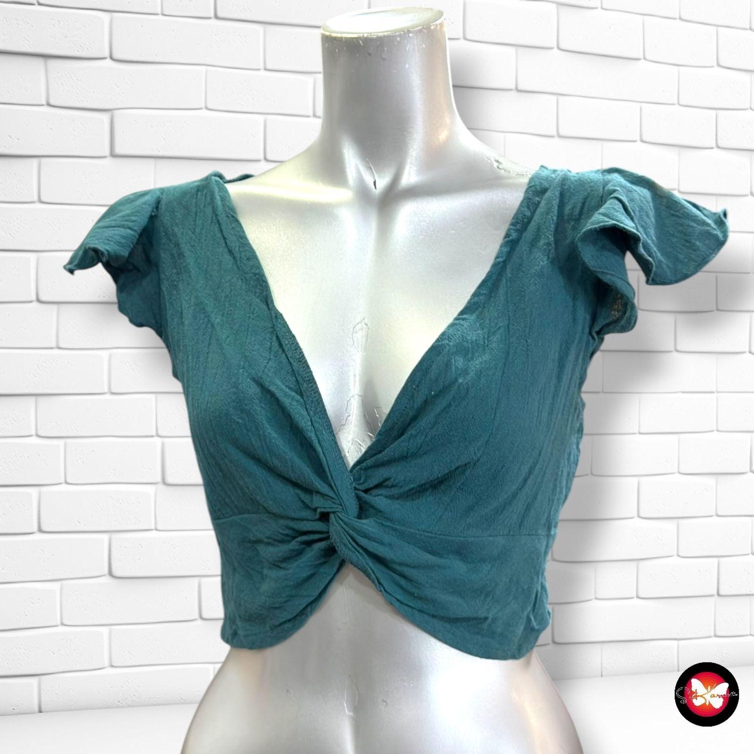 **HOY** Crop top SHEIN color Petróleo Talla S
