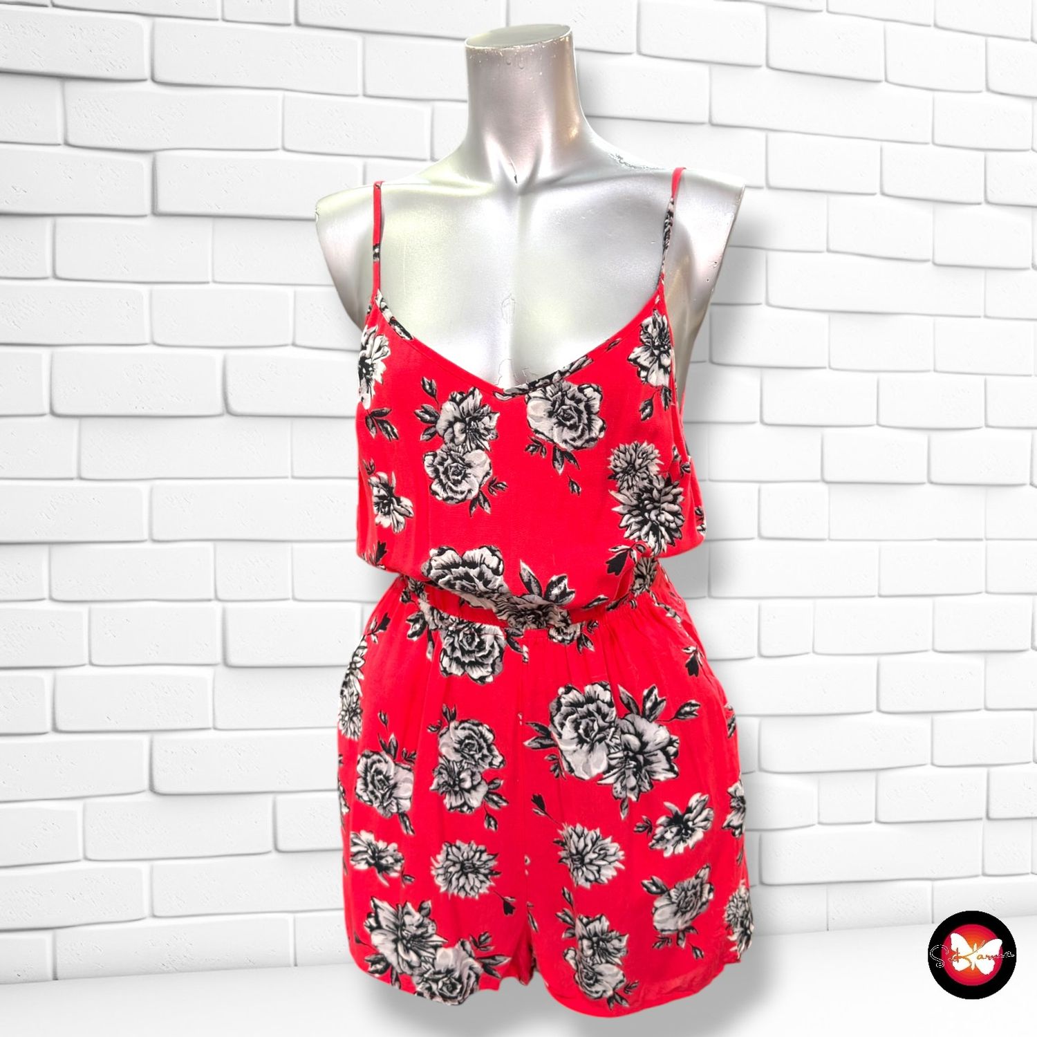Mono corto DIVIDED color Rojo y gris Talla 36