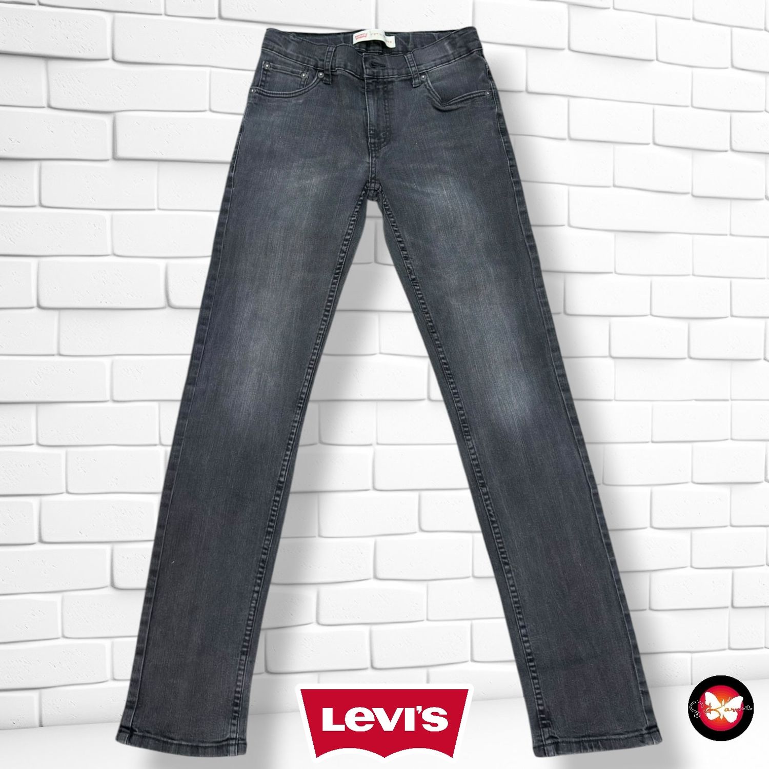**HOY** Pantalón SLIM TAPER LEVI’S color Gris vaquero Talla 16 años