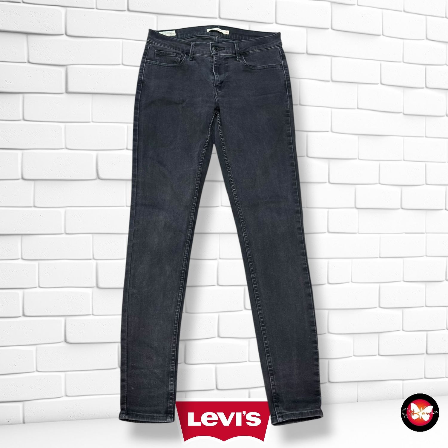 **HOY** Pantalón 710 SUPER SKINNY LEVI’S color Negro vaquero Talla L (W30)