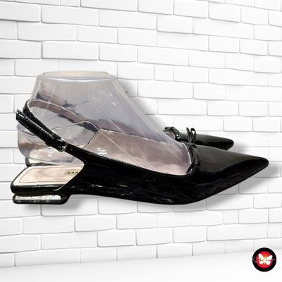 **HOY** Mules acharolados ZARA color Negro Talla Calzado 37