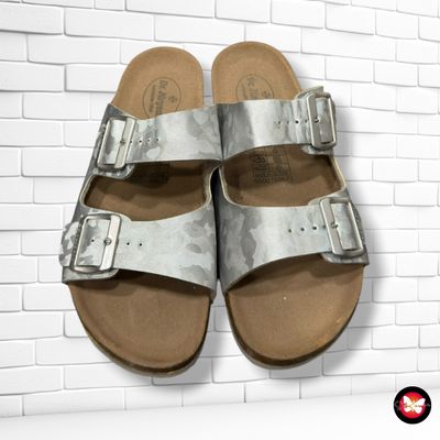 **HOY** Chanclas doble tira DR. JÜRGENS color Plateado Talla Calzado 41