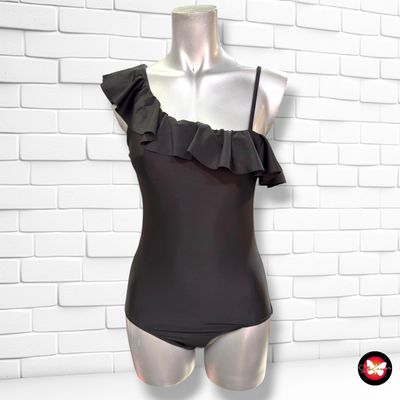 **HOY** Bañador entero con volante H&amp;M color Negro Talla 12-14 años