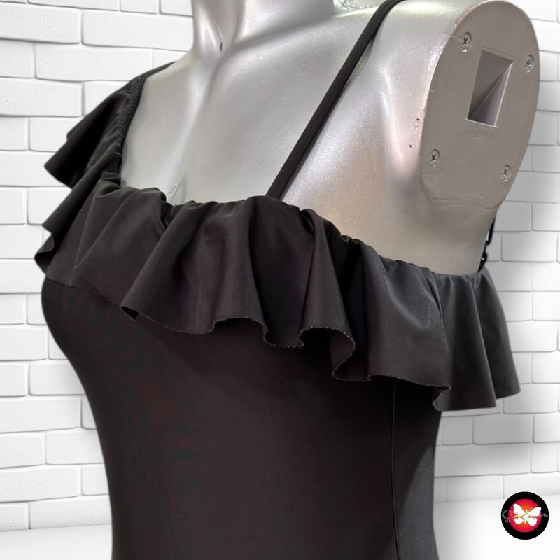 Bañador entero con volante H&amp;M color Negro Talla 12-14 años