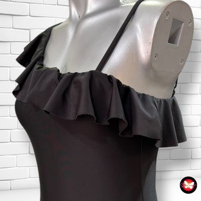 **HOY** Bañador entero con volante H&amp;M color Negro Talla 12-14 años