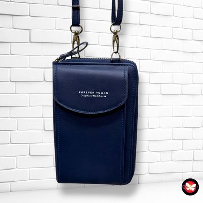 **HOY** Bolso bandolera tipo billetera FOREVER YOUNG color Azul Talla MINI