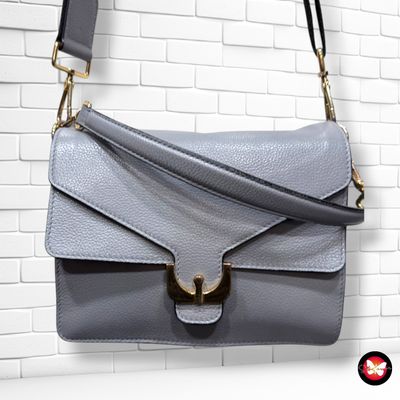 **HOY** Bolso bandolera de piel COCCINELLE color Gris Talla PEQUEÑO