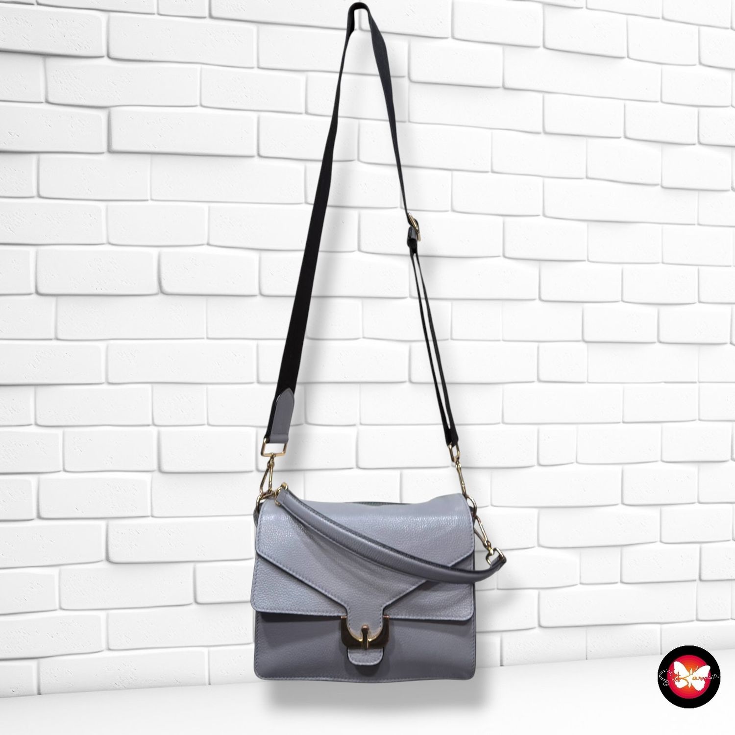 **HOY** Bolso bandolera de piel COCCINELLE color Gris Talla PEQUEÑO