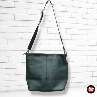 **HOY** Bolso bandolera de piel  color Verde Talla GRANDE