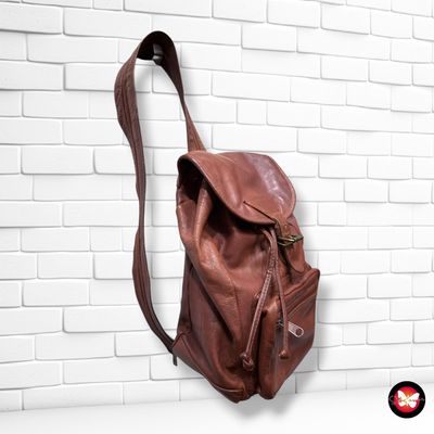 **HOY** Mochila de piel  color Marrón Talla MEDIANO