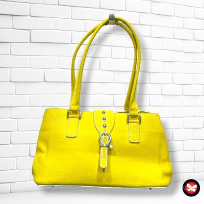 **HOY** Bolso de hombro de piel  color Amarillo Talla MEDIANO